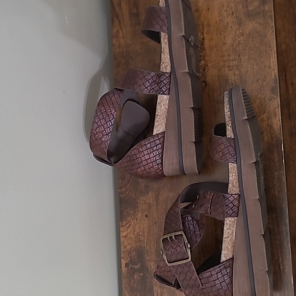 Pierre Dumas Woven Brown Platform Sandals size 9 - Picture 5 of 14